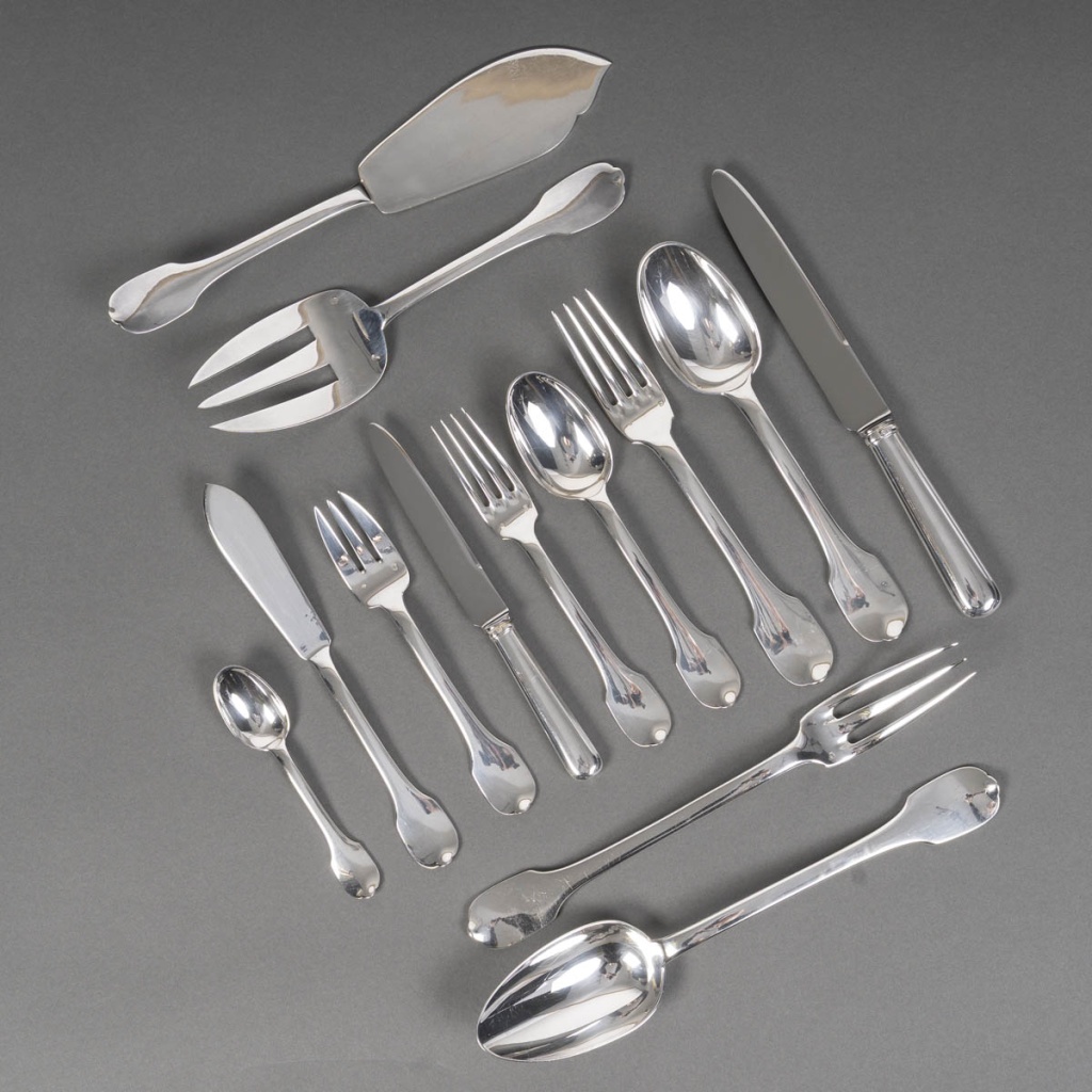 JEAN TETARD MENAGERE EN ARGENT MASSIF 100 PIECES Epoque 1930 4
