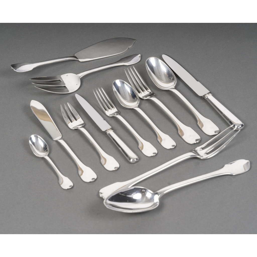 JEAN TETARD MENAGERE EN ARGENT MASSIF 100 PIECES Epoque 1930 3