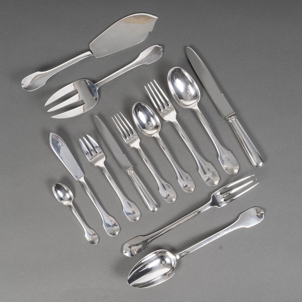 JEAN TETARD MENAGERE EN ARGENT MASSIF 100 PIECES Epoque 1930 6