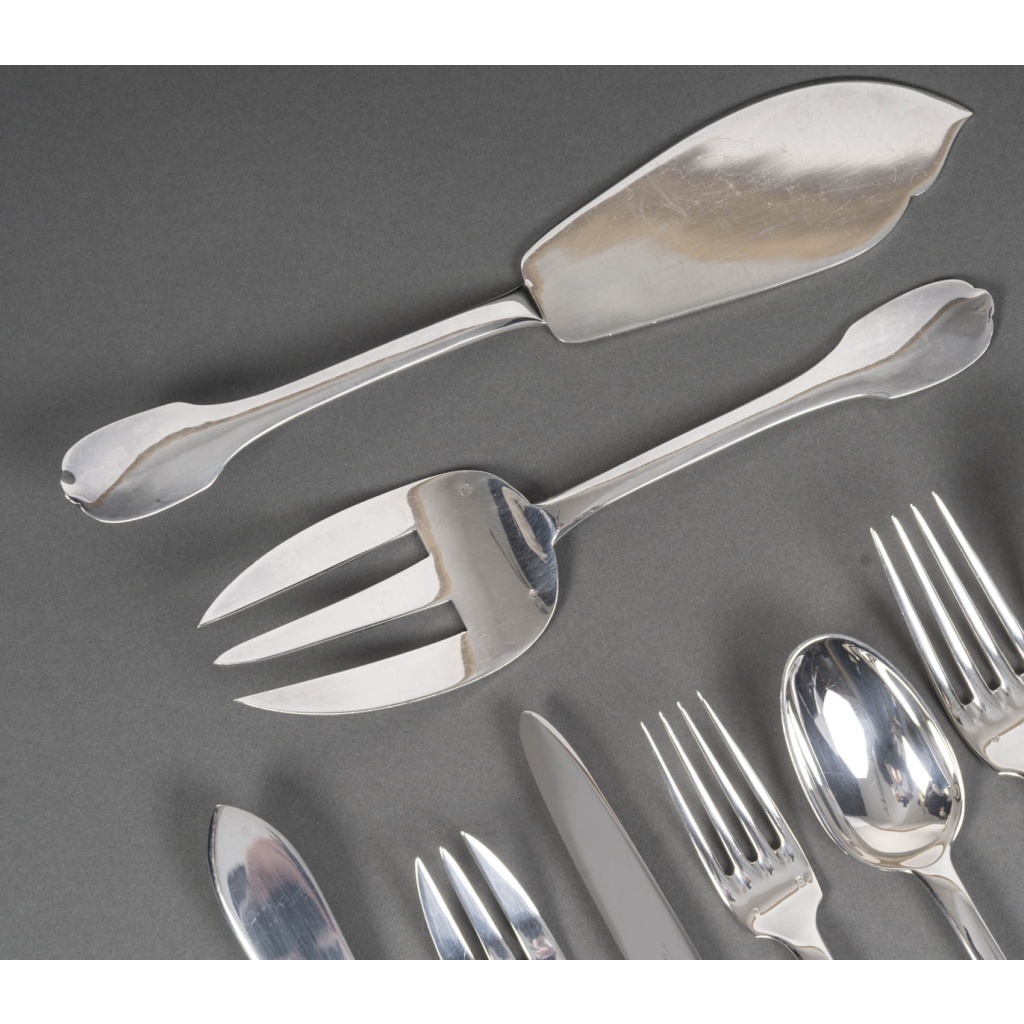 JEAN TETARD MENAGERE EN ARGENT MASSIF 100 PIECES Epoque 1930 8