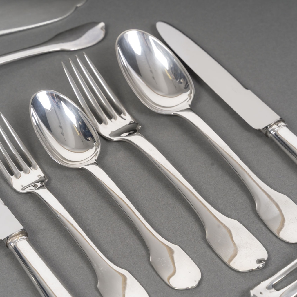 JEAN TETARD MENAGERE EN ARGENT MASSIF 100 PIECES Epoque 1930 12