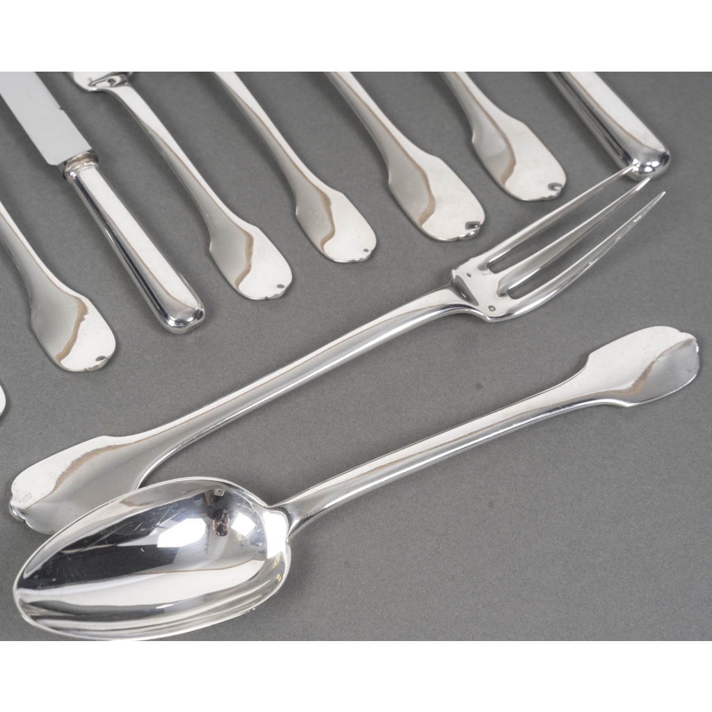 JEAN TETARD MENAGERE EN ARGENT MASSIF 100 PIECES Epoque 1930 13