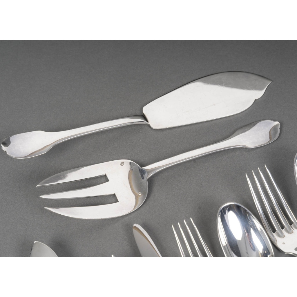 JEAN TETARD MENAGERE EN ARGENT MASSIF 100 PIECES Epoque 1930 14