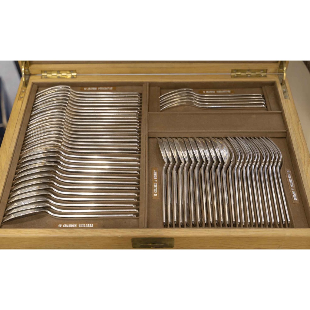 ORFEVRE SAVARY & FILS MENAGERE 191 PIECES ARGENT MASSIF EPOQUE 1930 9