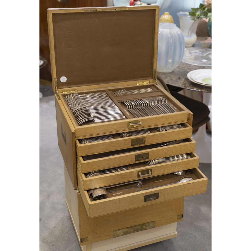 ORFEVRE SAVARY & FILS MENAGERE 191 PIECES ARGENT MASSIF EPOQUE 1930 13