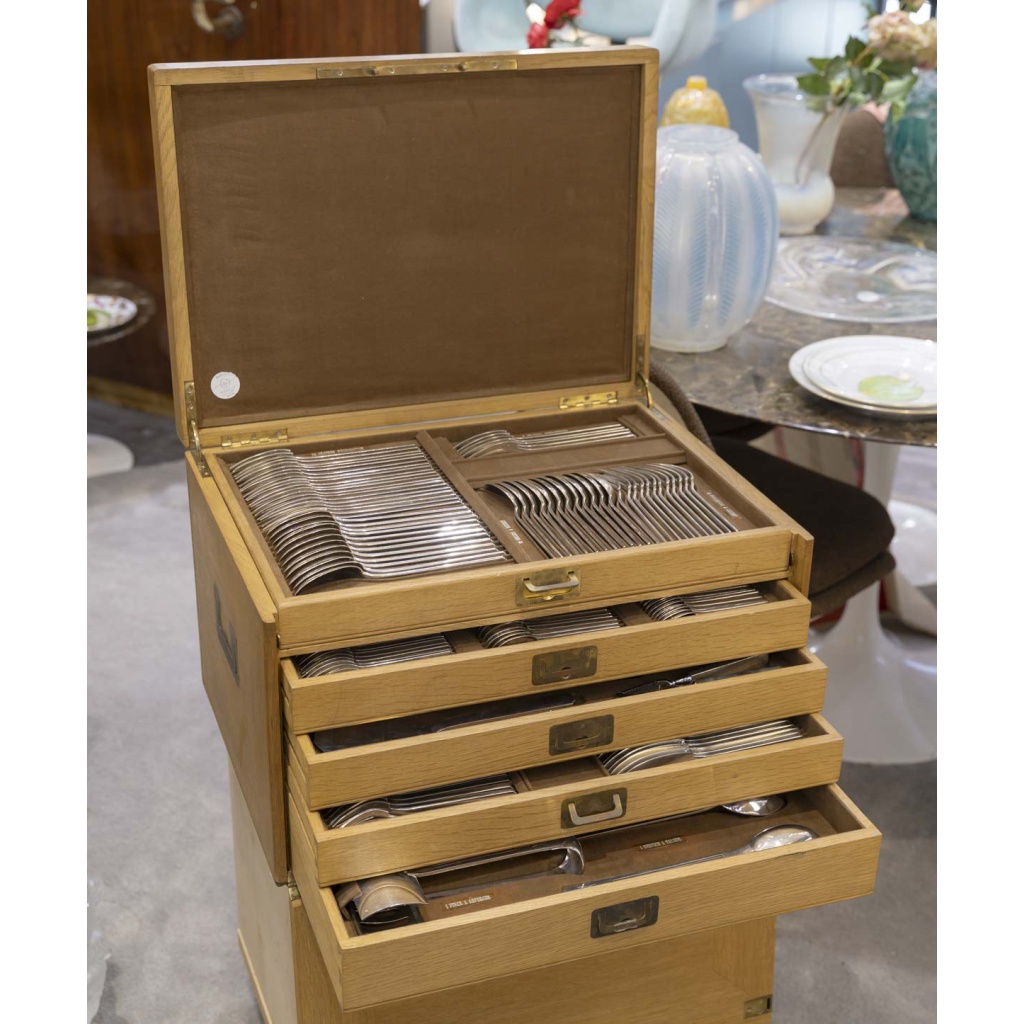 ORFEVRE SAVARY & FILS MENAGERE 191 PIECES ARGENT MASSIF EPOQUE 1930 12