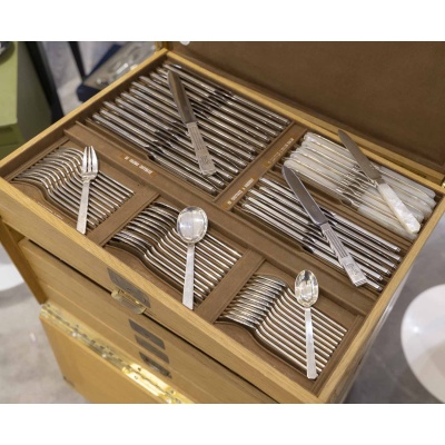 ORFEVRE SAVARY & FILS MENAGERE 191 PIECES ARGENT MASSIF EPOQUE 1930