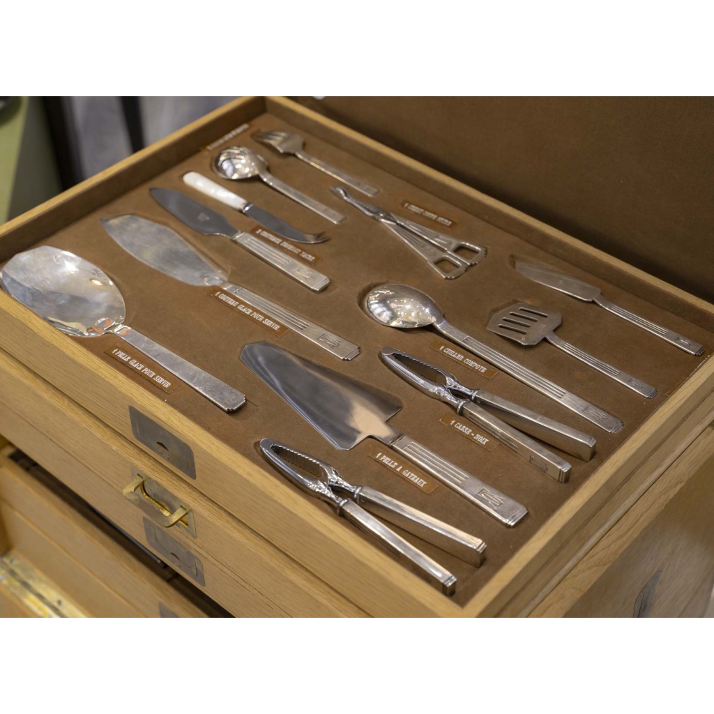 ORFEVRE SAVARY & FILS MENAGERE 191 PIECES ARGENT MASSIF EPOQUE 1930 20