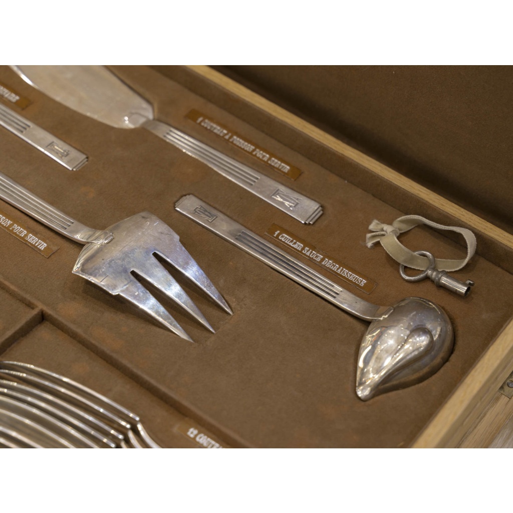 ORFEVRE SAVARY & FILS MENAGERE 191 PIECES ARGENT MASSIF EPOQUE 1930 25