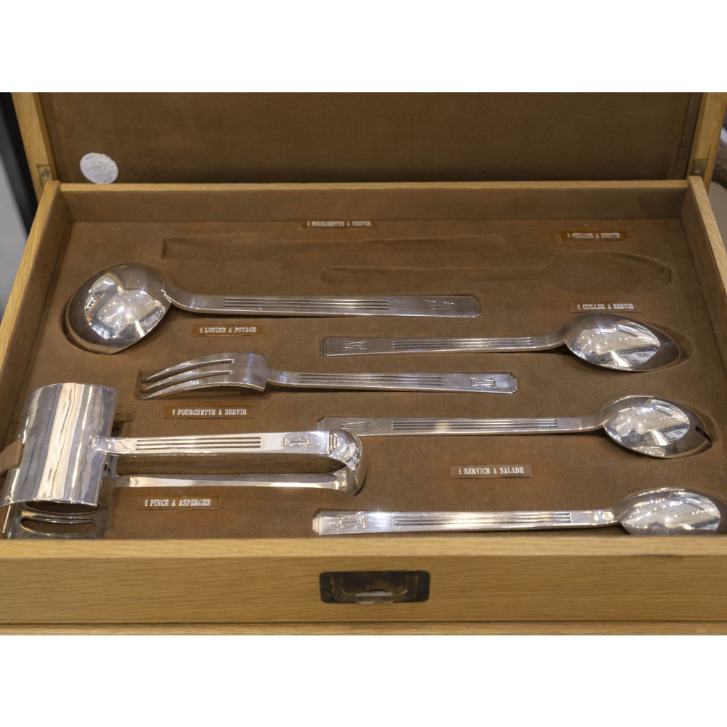 ORFEVRE SAVARY & FILS MENAGERE 191 PIECES ARGENT MASSIF EPOQUE 1930 26