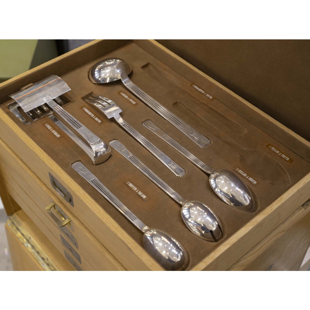 ORFEVRE SAVARY & FILS MENAGERE 191 PIECES ARGENT MASSIF EPOQUE 1930 27