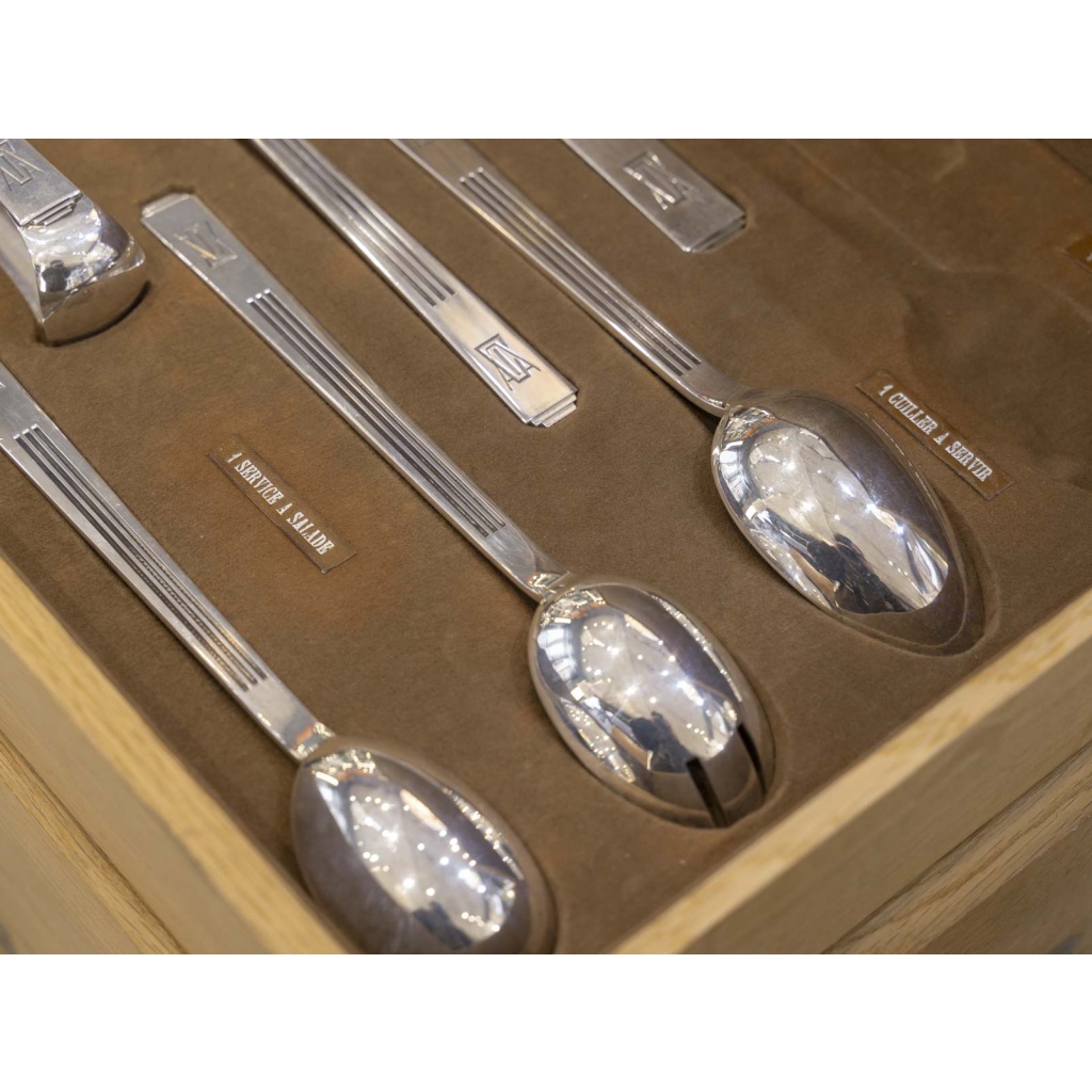 ORFEVRE SAVARY & FILS MENAGERE 191 PIECES ARGENT MASSIF EPOQUE 1930 29