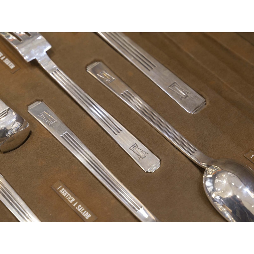 ORFEVRE SAVARY & FILS MENAGERE 191 PIECES ARGENT MASSIF EPOQUE 1930 30