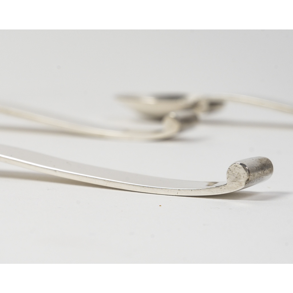 4 cuillers à moka en argent massif Art Déco 4