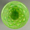 1927 René Lalique – Vase Rampillon Verre Vert Opalescent Peppermint Patiné Blanc 11