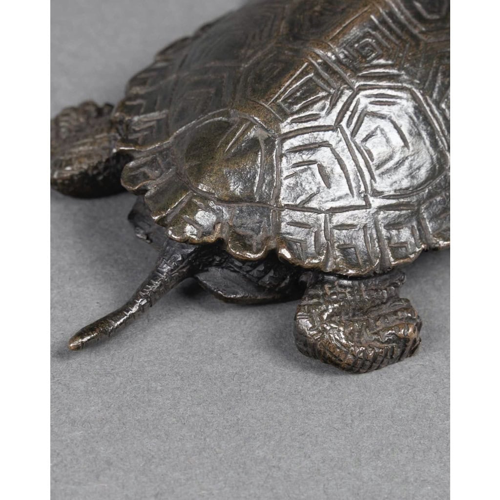 Sculpture – Tortue N°2 , Antoine-Louis Barye (1795-1875) – Bronze 7