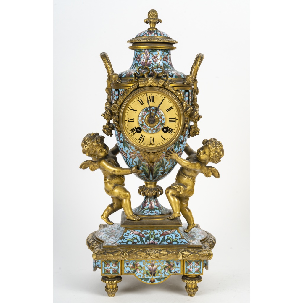 Garniture de cheminée en émail cloisonné, Circa 1860 6