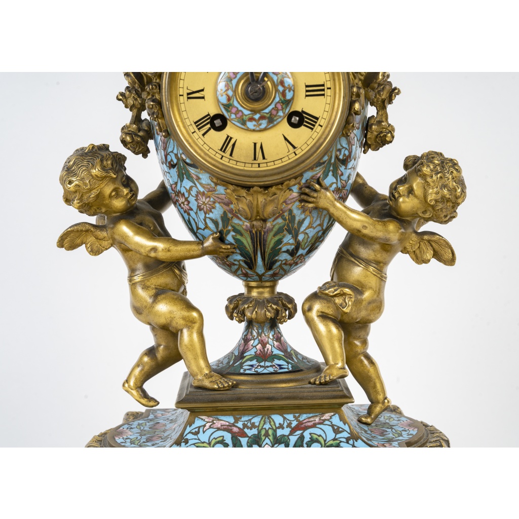 Garniture de cheminée en émail cloisonné, Circa 1860 8