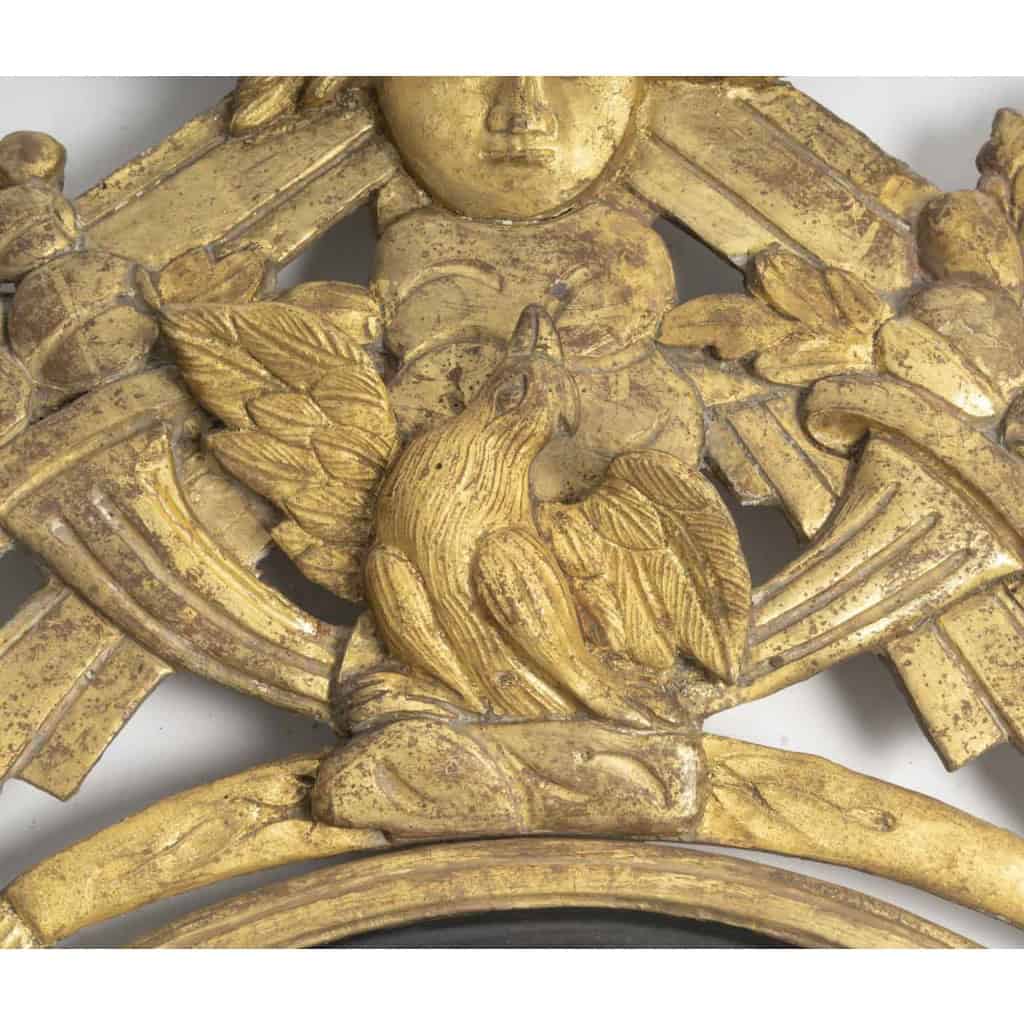 Baromètre-thermomètre « Le soleil levant », d&rsquo;époque Louis XVI (1774-1793). XVIIIème siècle. 5