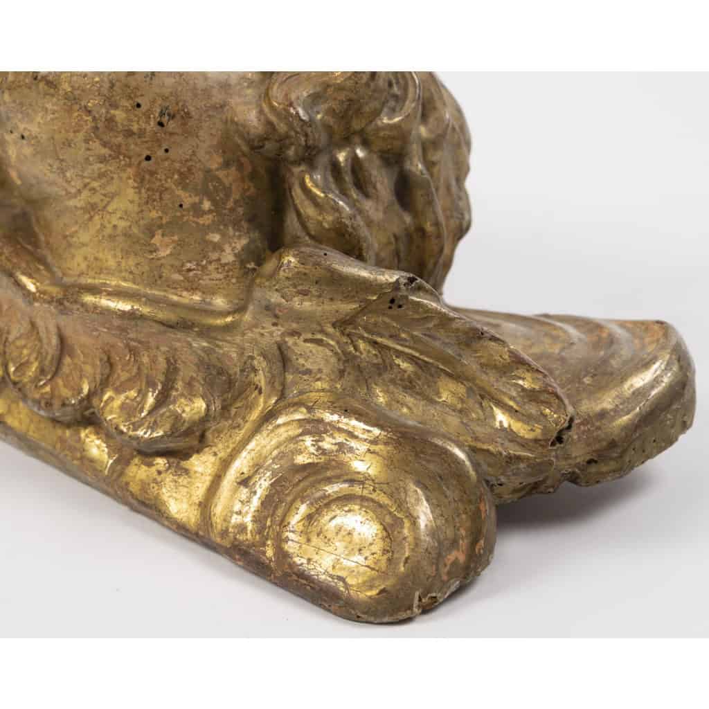 Paires d&rsquo;anges en bois sculpté et doré à la feuille d’or – D&rsquo;époque 17ème 8