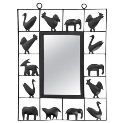 1950, Miroir en fer forgé Atelier Marolles & Jean Touret
