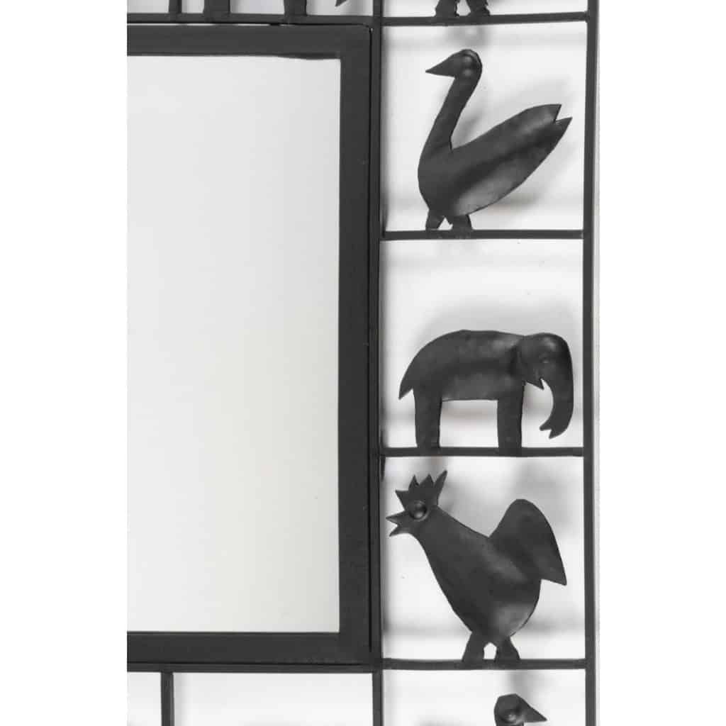 1950, Miroir en fer forgé Atelier Marolles & Jean Touret 7
