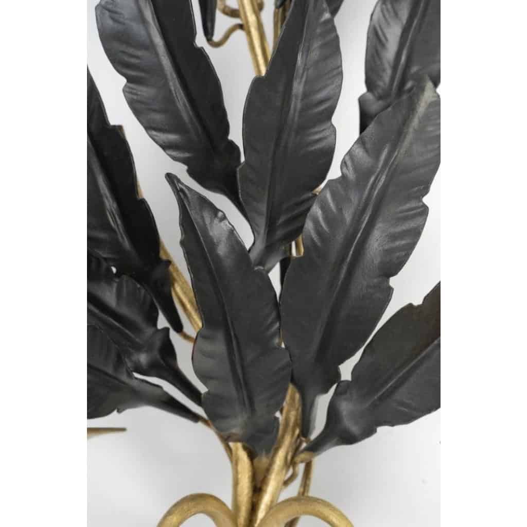 1960 Paire d&rsquo;appliques murales en laiton doré Maison Honoré 7