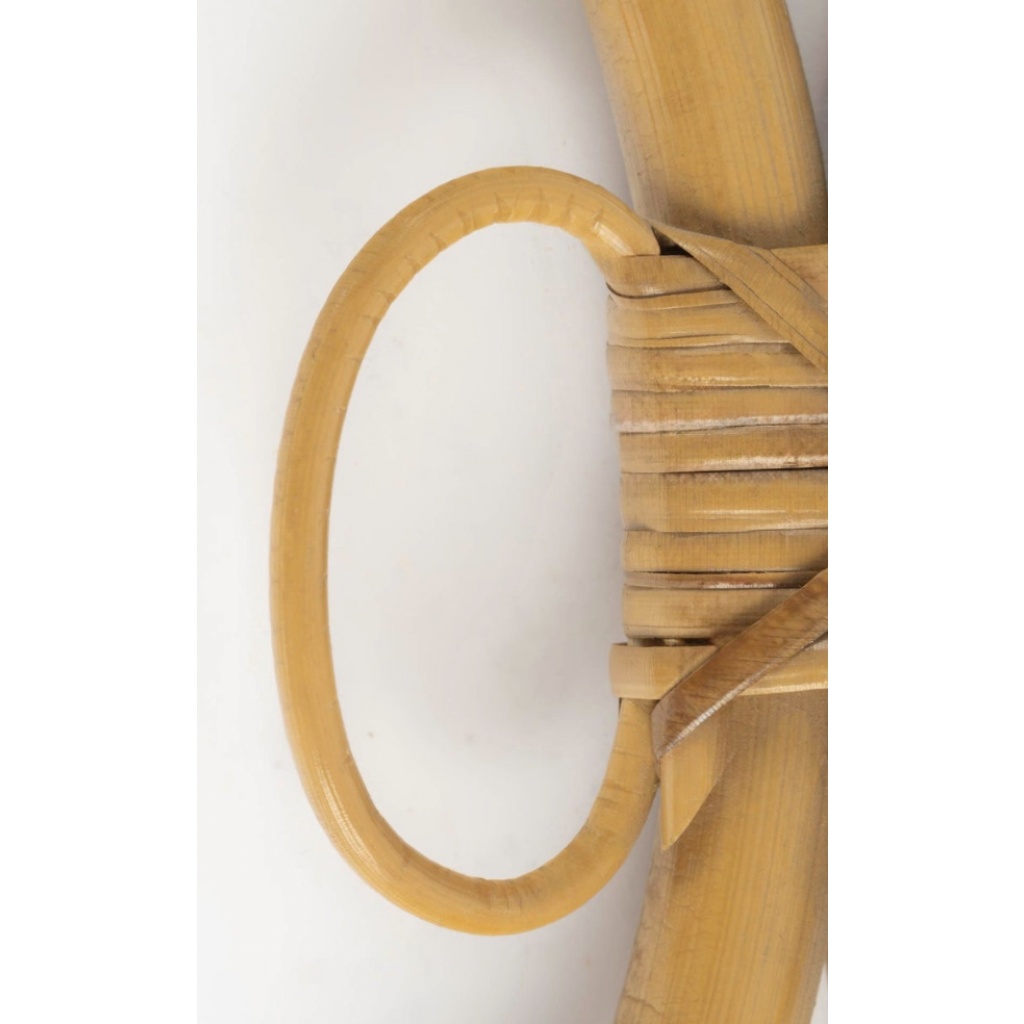 1950 Paire d’appliques murales en rotin par Louis Sognot. 4