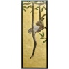 Série de 4 panneaux décoratifs « Singes suspendus aux arbres » signés 14 Série de 4 panneaux décoratifs « Singes suspendus aux arbres » signés 14