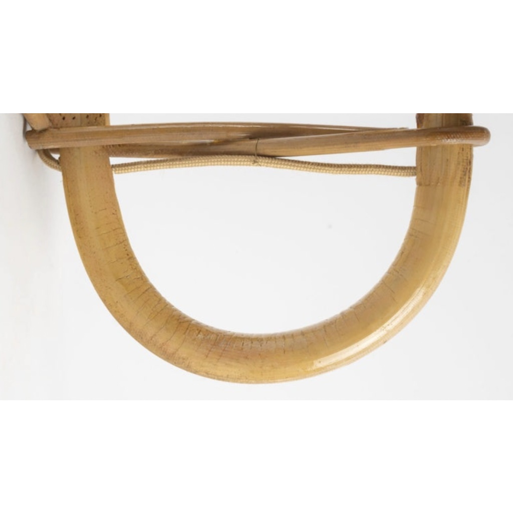 1950 Paire d’appliques murales en rotin par Louis Sognot. 10