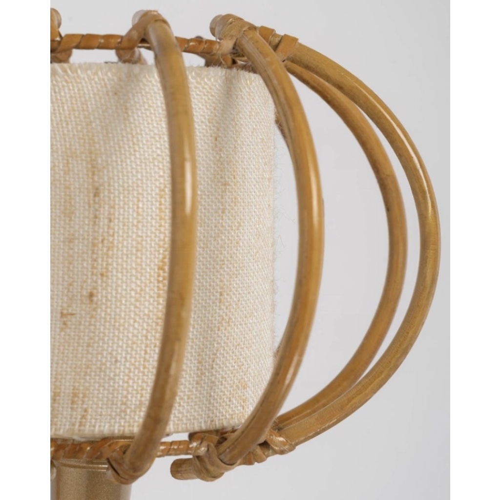 1950 Paire d&rsquo;appliques murales en rotin Louis Sognot 5