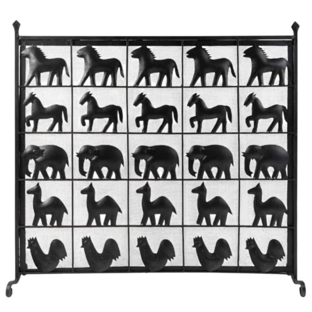 1950 Ateliers Marolles Pare-feu en fer forgé 3 1950 Ateliers Marolles Pare-feu en fer forgé 3