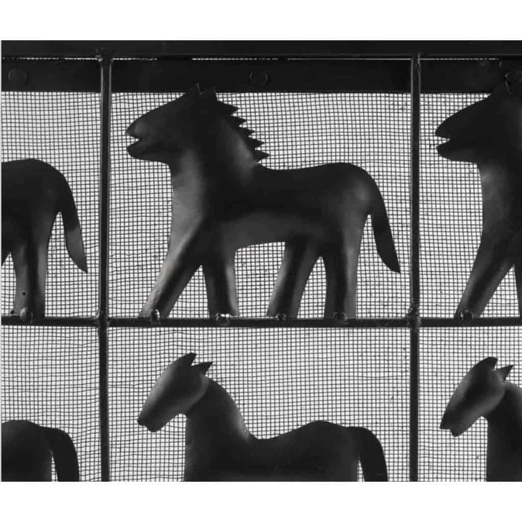 1950 Ateliers Marolles Pare-feu en fer forgé 4 1950 Ateliers Marolles Pare-feu en fer forgé 4