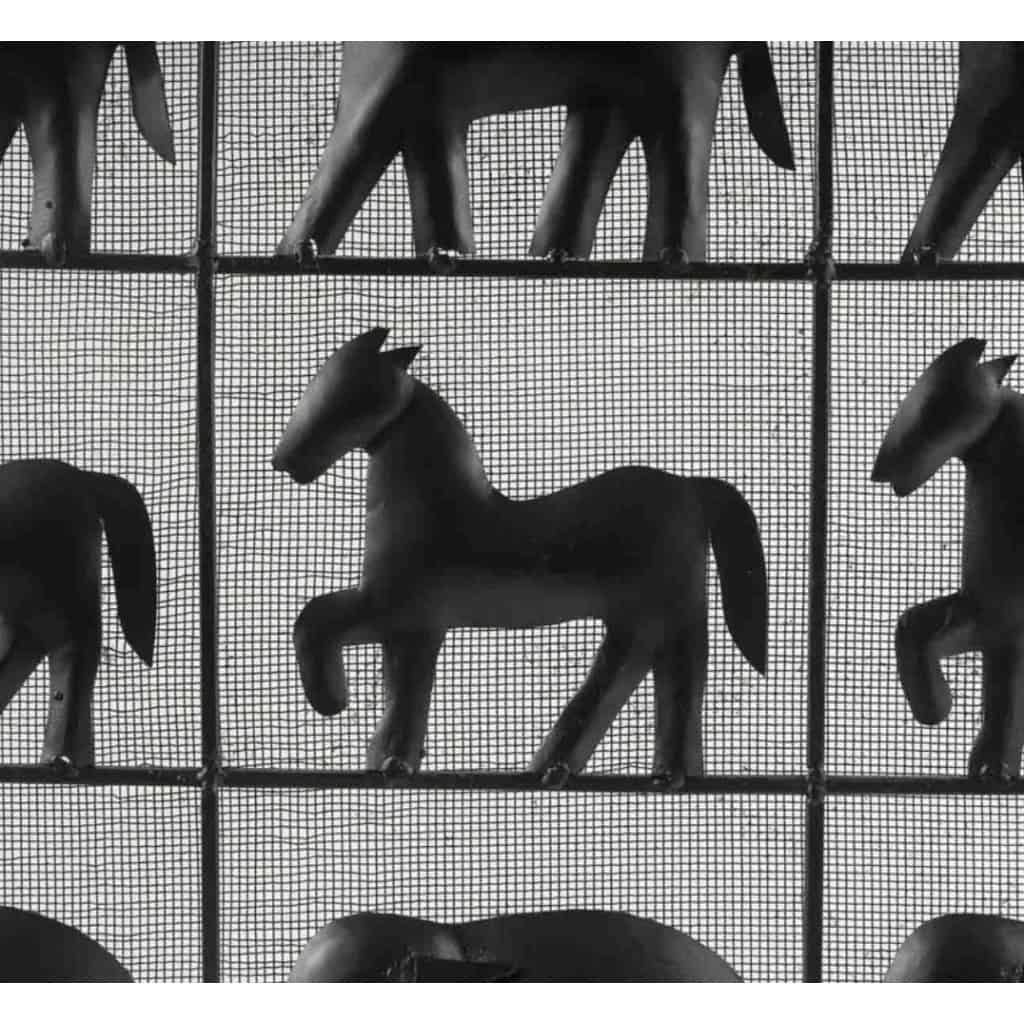 1950 Ateliers Marolles Pare-feu en fer forgé 10 1950 Ateliers Marolles Pare-feu en fer forgé 10