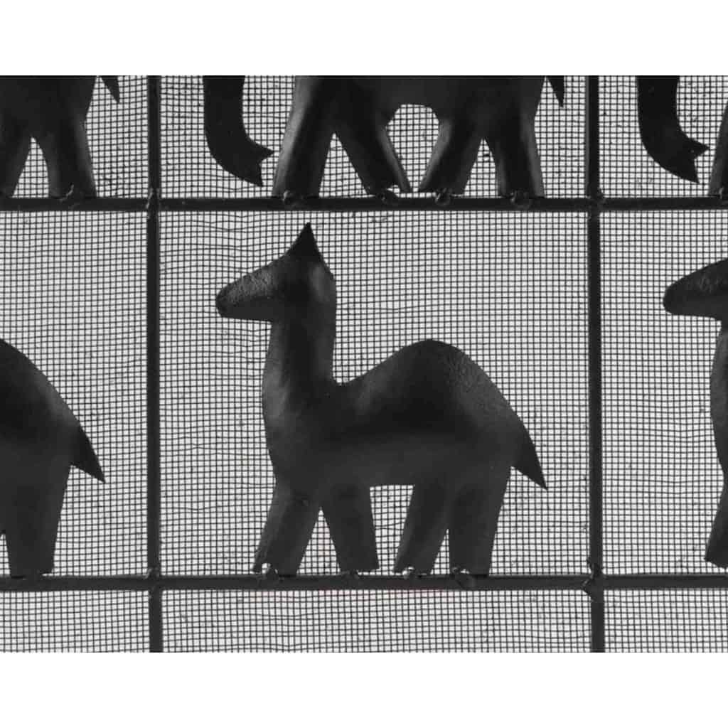 1950 Ateliers Marolles Pare-feu en fer forgé 8 1950 Ateliers Marolles Pare-feu en fer forgé 8