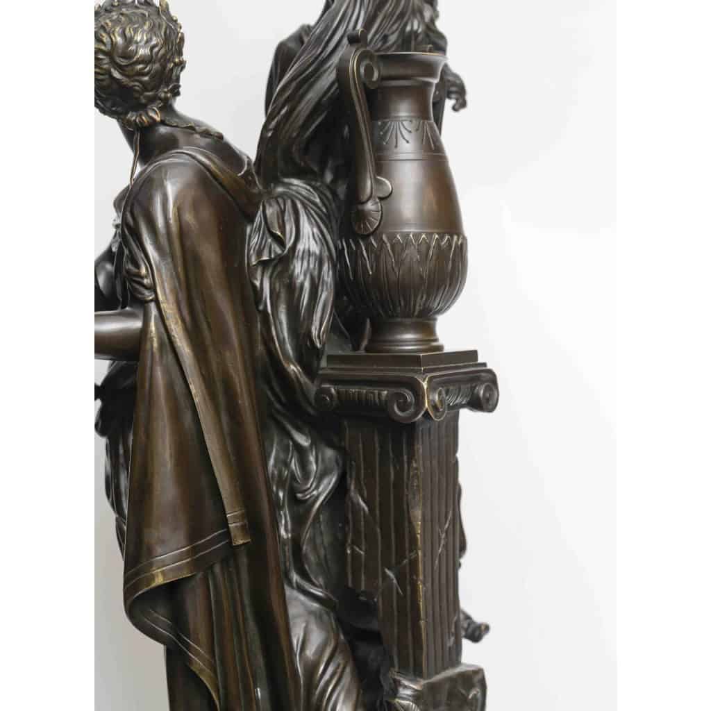 Sculpture en bronze représentant Orphée et Eurydice. 8