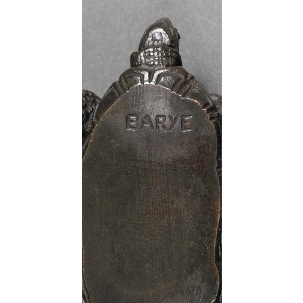 Sculpture – Tortue N°2 , Antoine-Louis Barye (1795-1875) – Bronze 9
