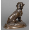 Sculpture – Basset Assis (Ravageot) , Emmanuel Frémiet (1824 -1910) – Bronze 19