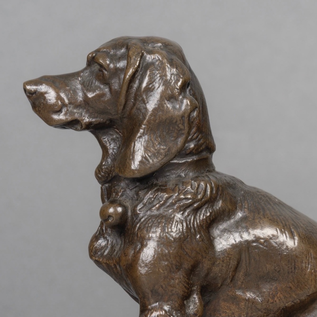 Sculpture – Basset Assis (Ravageot) , Emmanuel Frémiet (1824 -1910) – Bronze 8