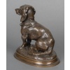 Sculpture – Basset Assis (Ravageot) , Emmanuel Frémiet (1824 -1910) – Bronze 23