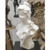 Sculpture – Buste De Jeune Femme Aux Fleurs , Vittorio Pochini (1860-1908) – Marbre 15