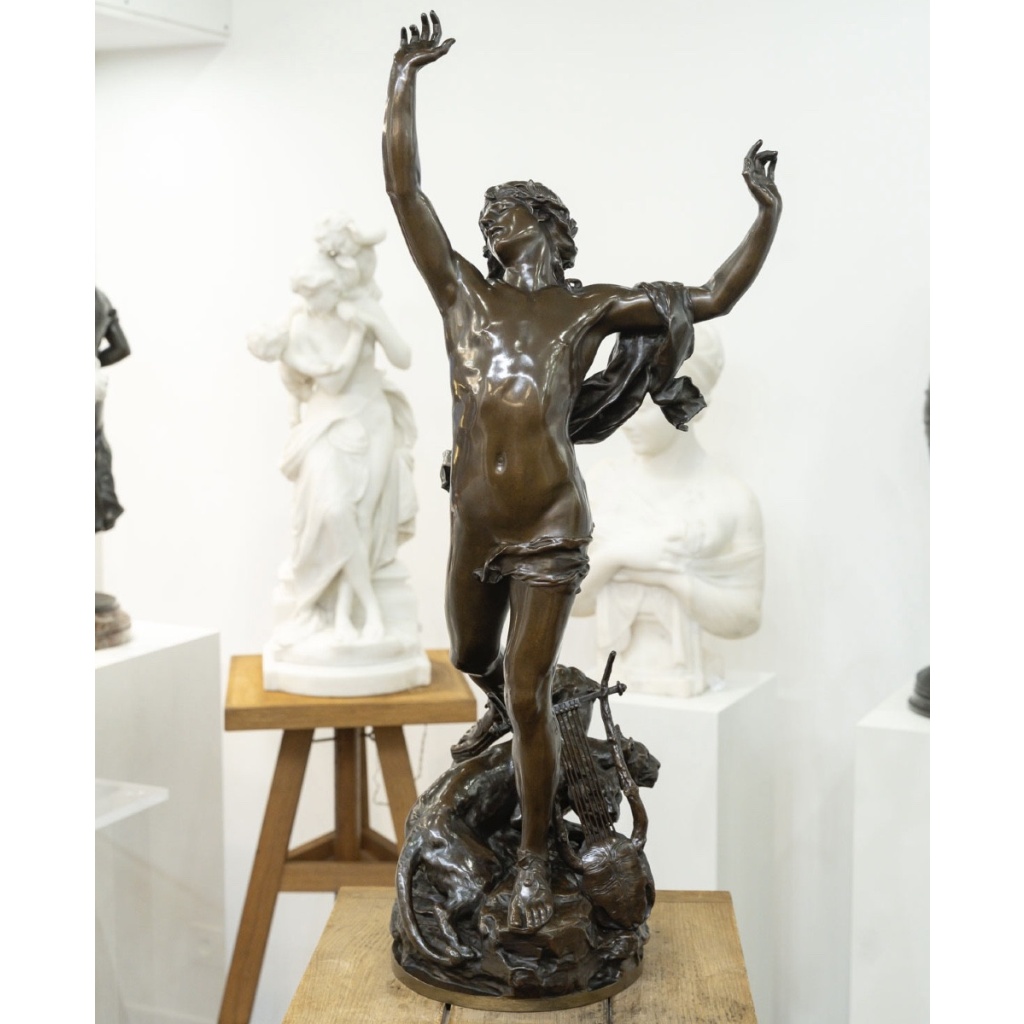 Sculpture – Orphée Aux Enfers , Charles Raoul Verlet (1857-1923) , F.Barbedienne – Bronze 3 Sculpture – Orphée Aux Enfers , Charles Raoul Verlet (1857-1923) , F.Barbedienne – Bronze 3