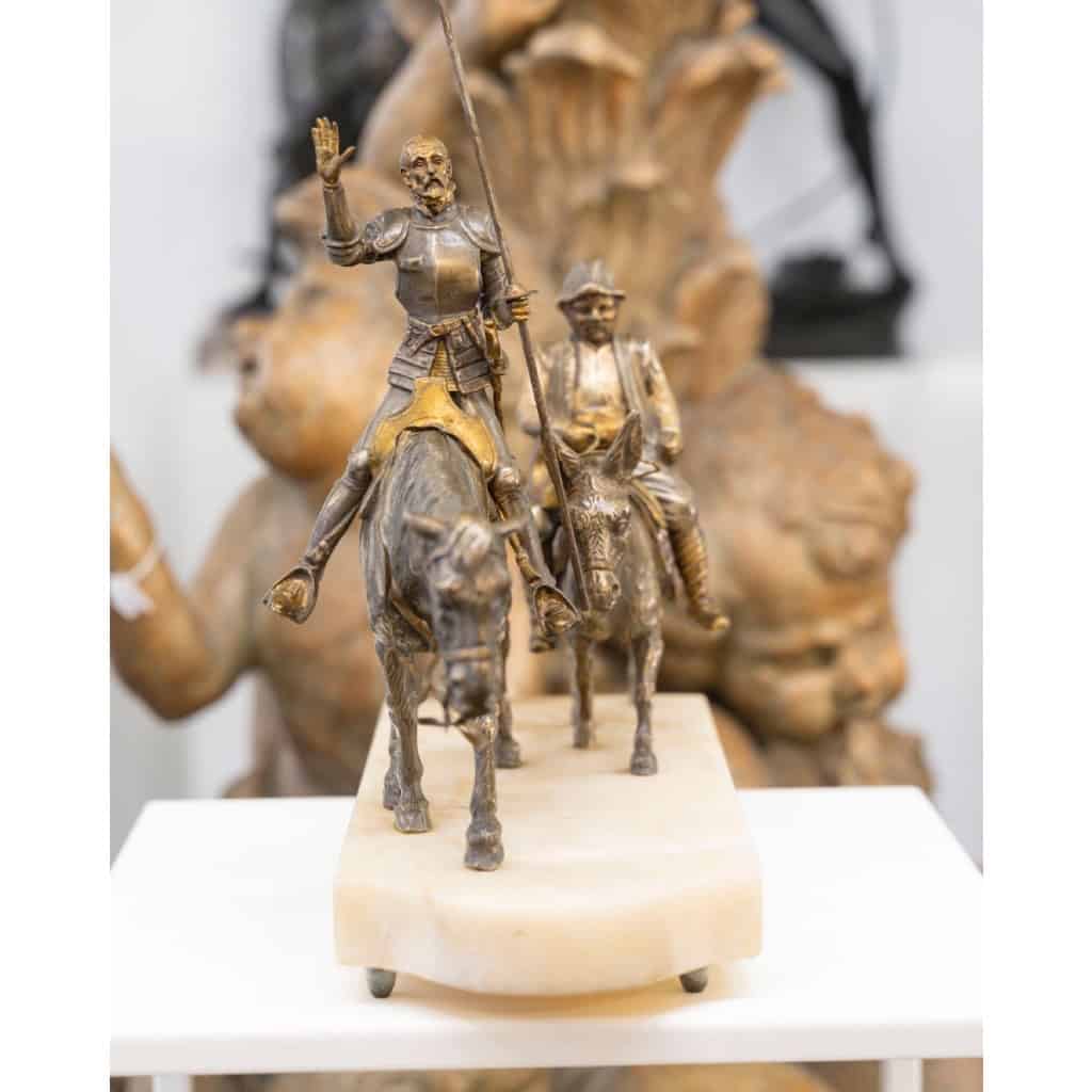 Sculpture – Don Quichotte et Sancho Panza , Zumel F. Martinez de Luis (1898-1974) – Bronze 5
