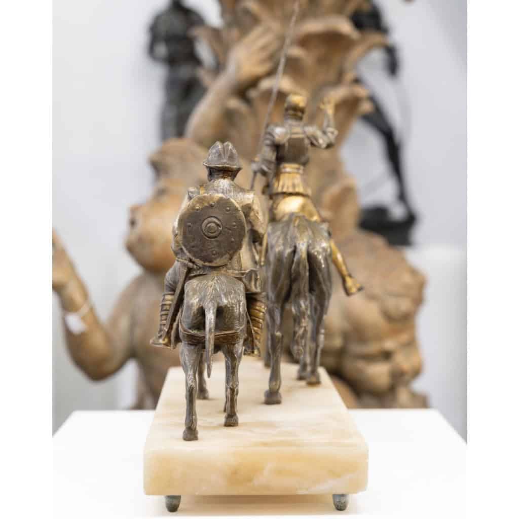 Sculpture – Don Quichotte et Sancho Panza , Zumel F. Martinez de Luis (1898-1974) – Bronze 8