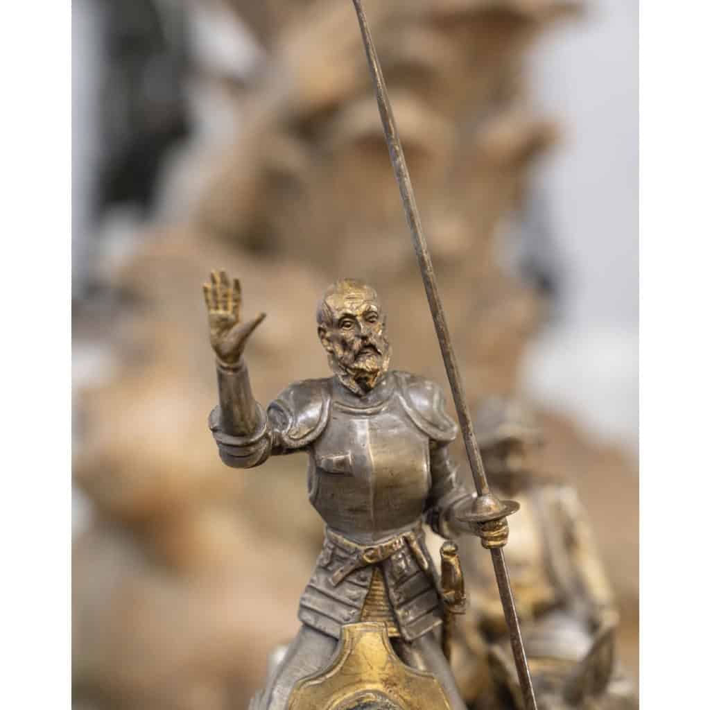 Sculpture – Don Quichotte et Sancho Panza , Zumel F. Martinez de Luis (1898-1974) – Bronze 10