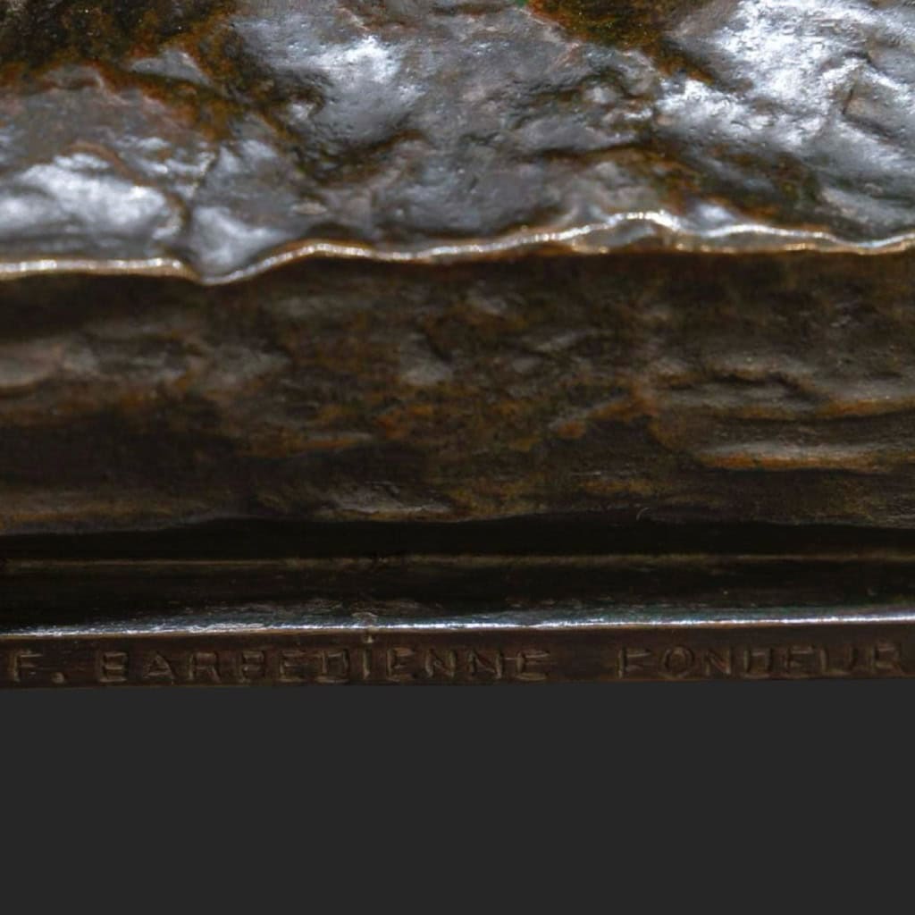 Sculpture – Tigre Surprenant Une Antilope , Antoine – Louis Barye , F.Barbedienne – Bronze 14