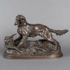 Sculpture – Chien À L&rsquo; Arrêt , Pierre – Jules Mêne (1810-1879) – Bronze 12