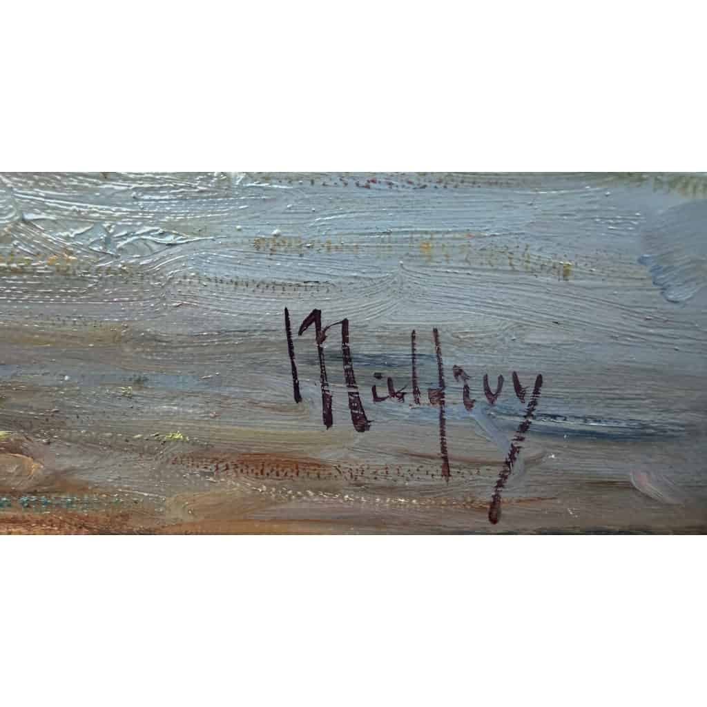 MALFROY Henry Tableau de Marine « vue de Provence » Huile sur toile signée Certificat d&rsquo;authenticité. 10