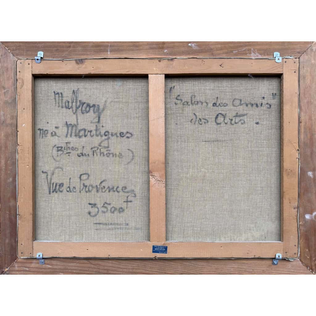 MALFROY Henry Tableau de Marine « vue de Provence » Huile sur toile signée Certificat d&rsquo;authenticité. 5