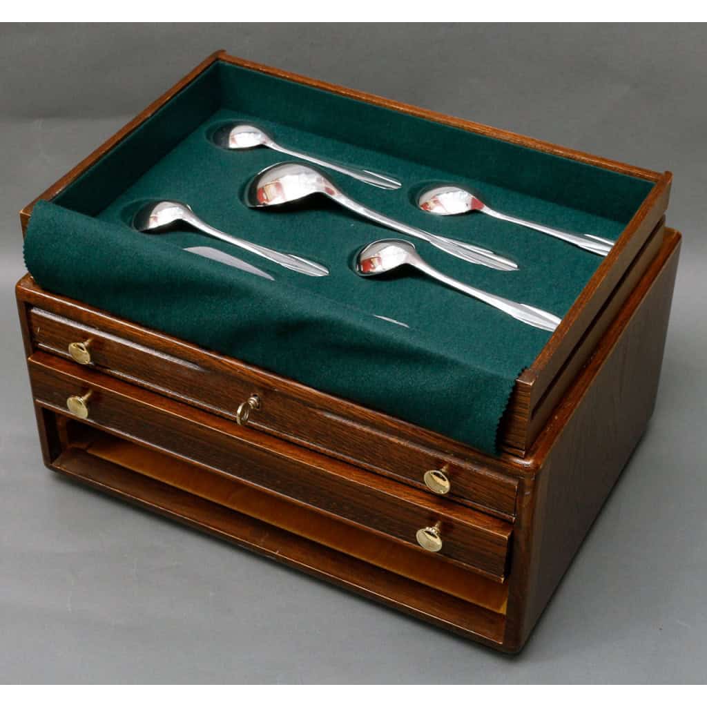 FJERDINGSTAD – Ménagère 78 pièces argent massif Epoque ART DECO 14 FJERDINGSTAD – Ménagère 78 pièces argent massif Epoque ART DECO 14